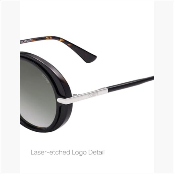 Oversized Round Sunglasses with Polarized Lenses Acetate Frame main image 4